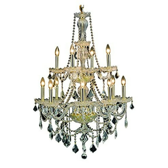 Elegant Lighting Giselle 28" 12 Light Royal Crystal Chandelier