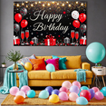 thumbnail image 5 of Black Background Happy Birthday Banner with Star Balloons and Gift Boxes Party Backdrop Decor for Birthday Parties Photography Props Celebrations Decorations, 5 of 7