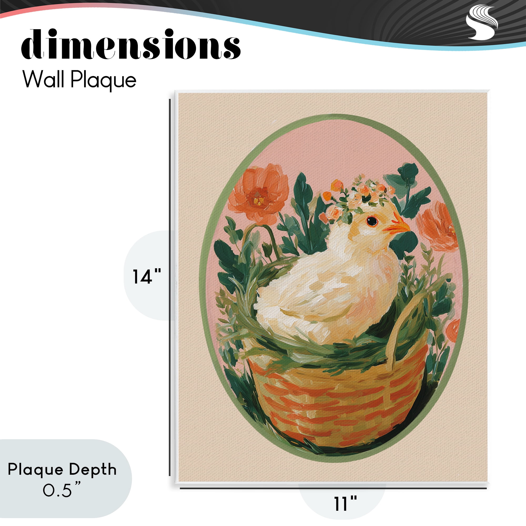 Stupell Industries Bloom Nest Chick Wall Plaque Art, design by Yen