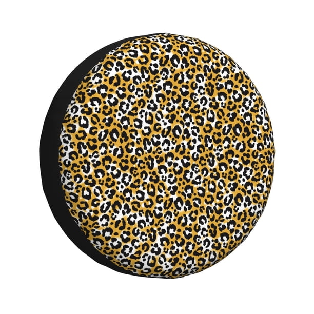 Fotbe Leopard Funda de Llanta de Repuesto con Estampado, Engrosada, Ajuste Universal para Jeep, Remolque, RV, SUV, Camión-17 inch
