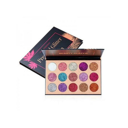 Maraso Diamond Glitter Rainbow Eye Shadows Make Up Cosmetic Pressed Palette