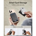 thumbnail image 5 of ESR MagSafe Wallet | 5‑Card RFID‑Blocking Holder & Adjustable Stand | Compatible with iPhone 12‑17 Series (Excl. Mini) & Select Samsung | Black Carbon Fiber, 5 of 9
