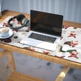 thumbnail image 3 of Long Mouse Pads for Desk,White Christmas Santa Pattern Desk Mats on Top Of Desks, Desk Mouse Pad Extra Large with 3mm Non-Slip Base and Stitched Edge for Gaming,Office,Work,Home 35.4x15.7in, 3 of 5