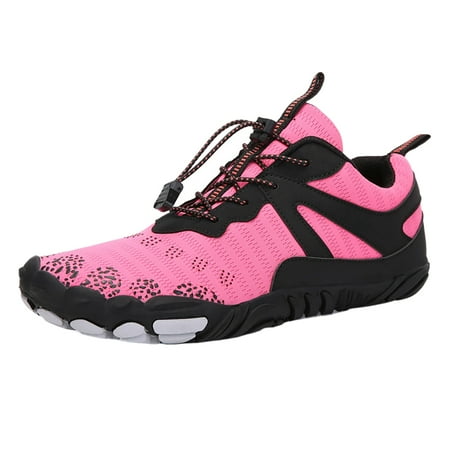 Siilsaa Shoes for Women Casual Lace Up Non-Slip Walking Shoes Comfortable Tennis Running Shoes Womens Fashion Sneakers Pink 10