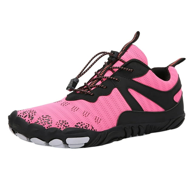 Espadrilles pour Femmes Espadrilles Féminines Chaussures Adultes pour Femmes Protège-espadrilles Nouvelles Grande Taille en Maille Bout Rond Plat Chaussures de Wading Entraînement Physique et Sport pour Femmes Chaussures d'Eau en Maille Rose 9