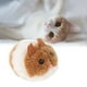 thumbnail image 2 of Juguete interactivo para gatos, con forma de ratón y cadena para tirar y sacudir (marrón), 2 of 5