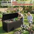 thumbnail image 5 of Cirui 230 Gallon Large Deck Box,Lockable Resin Outdoor Indoor Storage Box with Hundles,Waterproof UV Resistant Outside Deck Box for Patio Furniture Cushions, Pool Float,Garden Tool,Black, 5 of 11