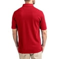 thumbnail image 2 of Men's Cutter & Buck Red Santa Clara Broncos Advantage Eco Pique Tri-Blend Polo, 2 of 2