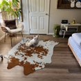 thumbnail image 3 of TWINNIS Cowhide Rug Faux Leather Rug Animal Print Rug, Carpet for Bedroom, Home Office, Living Room, Home Decor Mat,5.2ft×6.2ft,LE1-32, 3 of 7