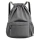 thumbnail image 1 of Mochila con cordón, bolsa deportiva para gimnasio, bolsa de viaje para yoga, para mujeres y hombres, bolsa de gimnasio impermeable, mochila de día, gris, 1 of 6