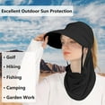 thumbnail image 6 of Women Sun Visor Hats, Wide Brim UV Protection Sun Visor Cap with Ponytail Hole & Removeable Flap Outdoor UPF 50+, 6 of 7