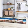 thumbnail image 4 of Dreamtimes Christmas Winter Snowman Hallway Runner Rug 2'x6' Kitchen Rug with Rubber Backing Snow-Covered Streets Non Slip Entryway Rug Runner Washable Soft Area Rug for Hallway Bedroom Kitchen Decor, 4 of 6