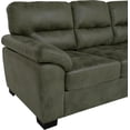 thumbnail image 5 of 81" 3 Seater Sofa, Tech Breathable Faux Leather Tufted Couch with Wide Armrests for Living Room, Apartment, Office (Olive Green), 5 of 8