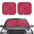 thumbnail image 6 of Lsque Pink Glitter 2 PCS Windshield Sun Shade | CarFoldable Window Covers | Car Accessories Reflect UV for Universal Cars SUV Truck | Large, 6 of 7