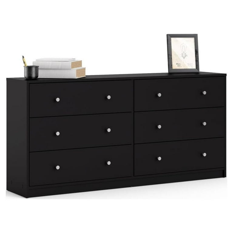 Studio Modern Bedroom Chest Furniture - 6 Drawer Double Dresser, Black - Walmart.com Studio Modern Bedroom Chest Furniture - 6 Drawer Double Dresser, Black - Walmart.com