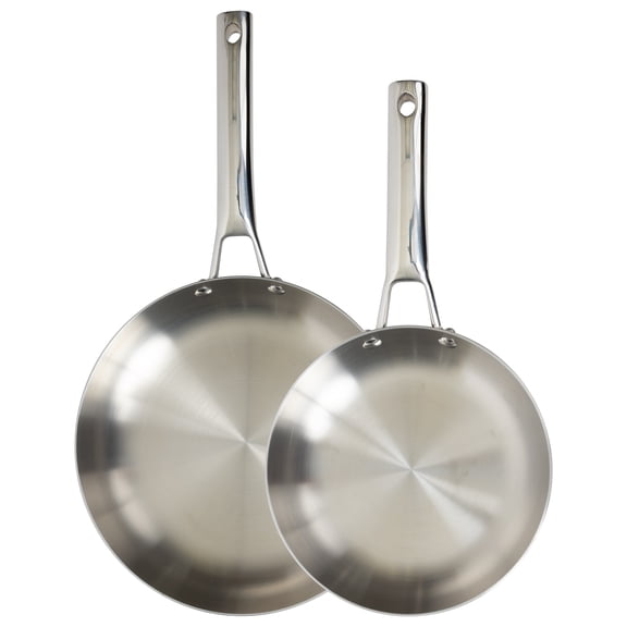 CoreClad 2PC Tri-Ply Stainless Steel Skillet Set, Induction Ready