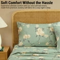 thumbnail image 6 of THD Vintage Green Floral Bed Sheets - 4 Piece Bed Sheet Set - Wrinkle Resistant & Ultra Soft - Fits Mattresses up to 15 Inches Deep, 6 of 6