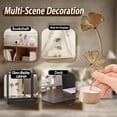 thumbnail image 4 of Wrongduck Gold Leaf Home Decor Set, 3PCS Metal Botanical Sculptures with Wooden Base, Modern Artistic Shelf Statues for Living Room Office Decor, 4 of 10