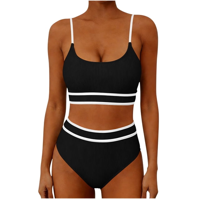 Traje de baño de dos piezas Tankini para mujer, estilo conservador de primavera, con falda de color liso y abertura en la parte delantera, tankinis para mujer, trajes de baño de dos piezas para mujer,