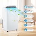 thumbnail image 2 of Air Conditioner, 14,000 BTU Portable Air Conditioners, Cooling, Fan & Dry 3 Modes, Portable AC Units for Rooms with Installation Kits, 24H Timer & Remote Control, 2 of 7