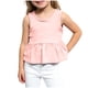 thumbnail image 1 of Vestido de verano para niña con camiseta y falda elástica de cuello redondo en colores pastel. Bonita y clásica camiseta de algodón para niña., 1 of 4