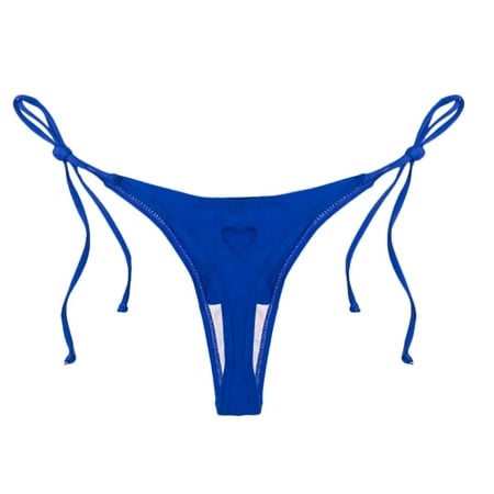 DPTALR Women Swimwear Brazilian Cheeky Bikini Bottom Side Tie Thong ...