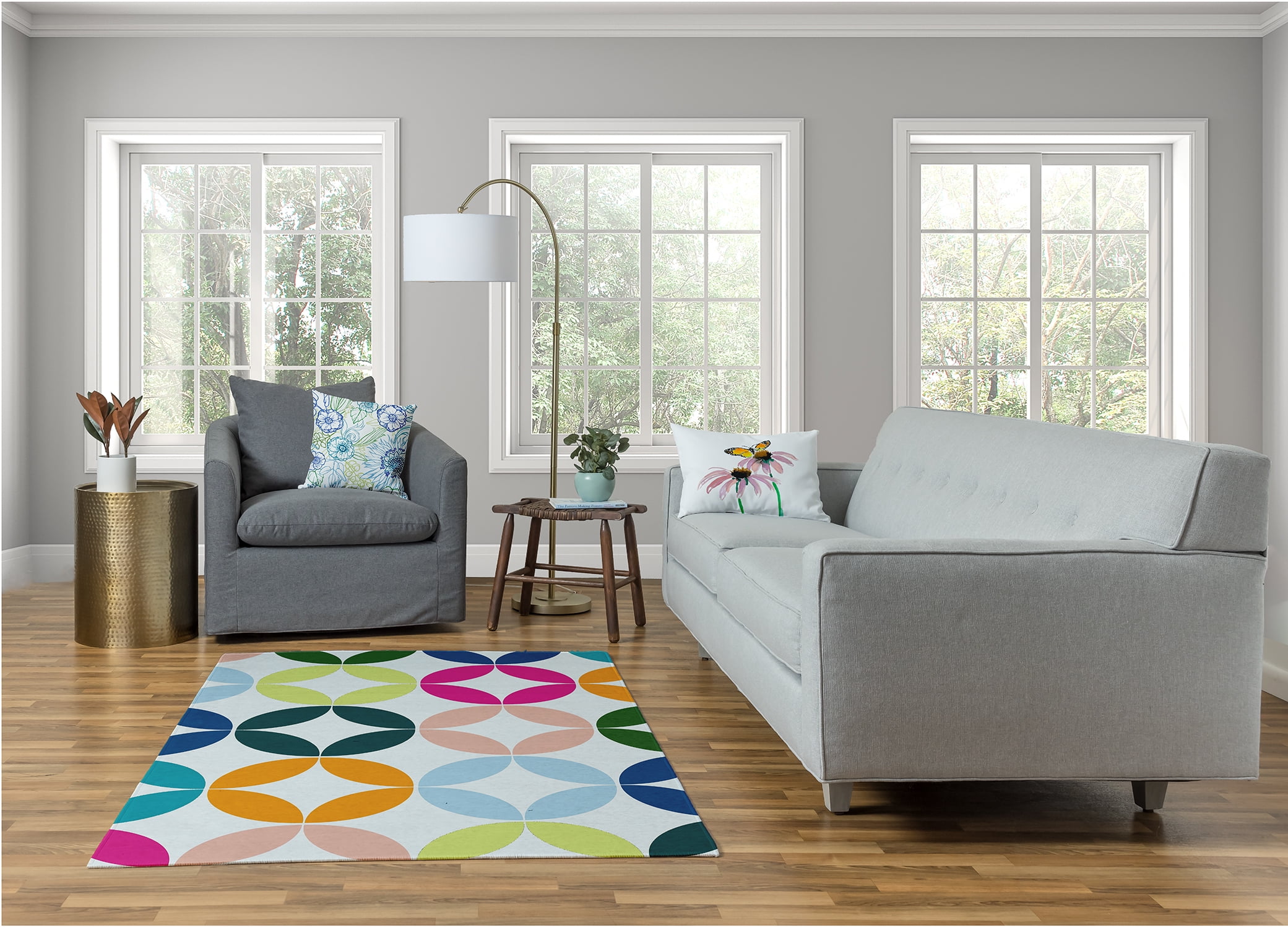 Simply Daisy Funky Junky Geometric Area Rug, 4' x 6'