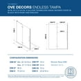 thumbnail image 2 of Ove Decors Tampa 38 in. L x 36 in. W x 72 in. H Alcove Shower Kit with Pivot Frameless Shower Door in Black and Shower Pan, 2 of 18
