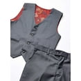 thumbnail image 2 of Geoffrey Beene Boy's Modern Fit 5-Piece Jacket Vest Trousers Shirt Tie Notch Lapel Suit Set - Colors, 2 of 5