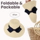 thumbnail image 5 of Sombrero de paja con circunferencia de 56-58 cm, sombrero con lazo, sombrero de protección solar, sombrero de verano, sombrero de playa con protección solar para mujer, parasol, sombrero, 5 of 5