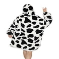 thumbnail image 4 of Adult Kids Winter Warm Wearable Blanket  Big Hooded Sweatshirt Homewear With Front Pocket Oversized, 4 of 6