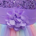 HAWEE Flower Girls Sequin Dress Rainbow Tutu Birthday Party Princess