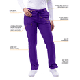 thumbnail image 4 of Adar Pro Scrubs For Women - Skinny Leg Yoga Scrub Pants, 4 of 8