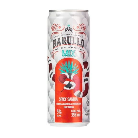 Bebida alcohólica preparada Barullo Mix Cooler con Tequila Sandia Spicy 355 ml