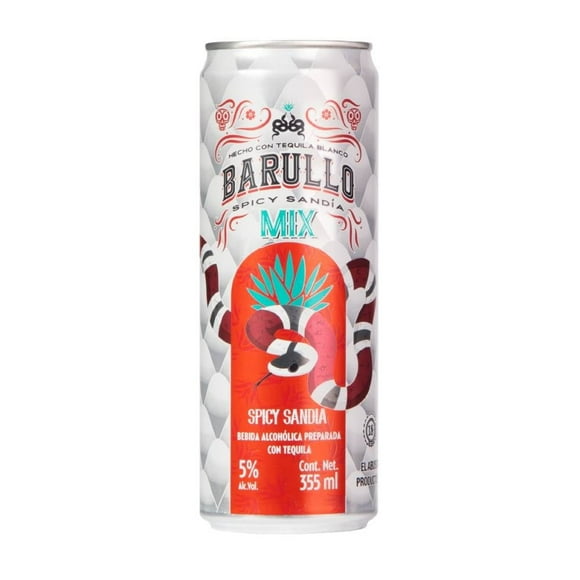 Bebida alcohólica preparada Barullo Mix Cooler con Tequila Sandia Spicy 355 ml