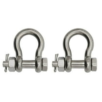 Extreme Max 3006.8372.2 BoatTector Stainless Steel Bolt-Type Anchor Shackle - 3/8", 2-Pack