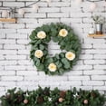 thumbnail image 4 of Hoja artificial Alegre Corona de rosas Decoración Gabinete para el hogar Decoración colgante Fotografía de bodas Fondo Accesorio Duradero Ligero Fácil de colgar Versátil Uso durante todo el año 1, 4 of 6