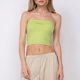 thumbnail image 3 of Blusa Mangas Largas Top Mujer Y2k Tube Crop Jersey Acanalado Bandeau Verano Tops Ygjytge Verde T L para Mujer, 3 of 5