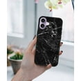 thumbnail image 5 of WIRESTER Shockproof Soft Rubber Cover Case for Apple iPhone 17 6.3" 2025, Cloudy Black Marble, 5 of 5