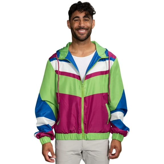 Retro Windbreaker Jacket Lightweight 80s & 90s Colorful Designs