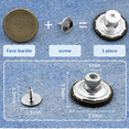 thumbnail image 3 of SPRING Bricolage Bouton de Jean en Métal Bouton de Jean en Métal Réparation Boutons de Jeans en Métal mm Sans Couture Kit de Réparation Remplacement Bouton à Vis E, 3 of 9