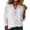 White, variant on Delayuji Women's Long Sleeve Shirt V Neck Blouse for Women Casual Loose Fit Ruffled Trim Shirt Work Tops Business Casual Top