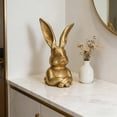 thumbnail image 6 of Stijggn Gold Bunny Figurine Spring Rabbits Easter Decoration Vintage Gold Resin Bunny Statue Rabbit Head Figurines Easter Table Centerpiece Decorative Bunny Bust Sculpture for Home Living Room Decor, 6 of 8