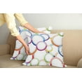 thumbnail image 2 of Ambesonne Colorful Throw Pillow Cover 2 Pack, Circles Rounds Pattern, 24", Multicolor, 2 of 7