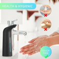 thumbnail image 3 of MINKUROW Automatic Soap Dispenser,13.5OZ Soap Dispenser for Kitchen Sink,IPX6 Waterproof Touchless Battery Operated Hand Soap Dispenser for Bathroom,Hotel,Restaurant,Public Place (Black), 3 of 6