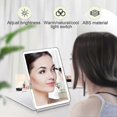 thumbnail image 4 of Makeup Mirror with LED Light,USB Rechargeable Travel Mirror(white,19.2*13*1.7CM), 4 of 4
