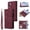 Wine red, variant on For Samsung Galaxy S26 Plus 5G Matte Texture Wallet Phone Case with 6 Card Holder Zipper Pocket, Magnetic Closure Premium Folio PU Leather Flip Case With Wrist Strap,Black,For Galaxy S26 Plus 5G