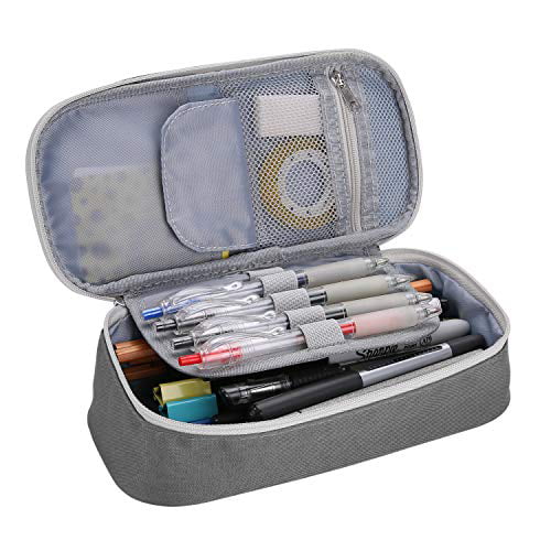 Portable Pencil Pouch Stationery Holder Storage Organizer Big Capacity for Pens Pencils Highlighters Gel Pen Markers School Supplies Students Office Clerks Procase Pen Case Pencil Bag