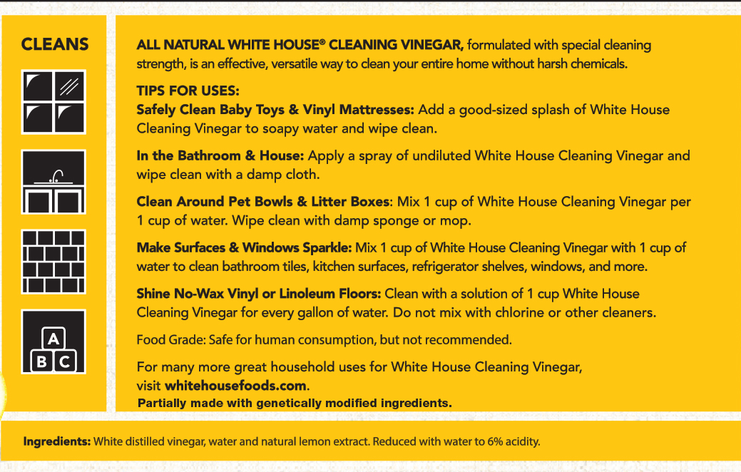 White House Cleaning Vinegar, Lemon Scent, 64 oz - image 2 of 4