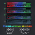 thumbnail image 2 of Wagpak Wireless Keyboard and Mouse Combo RGB Backlit Rechargeable 2.4GHz Quiet 108 Keys Keyboard-Black, 2 of 8